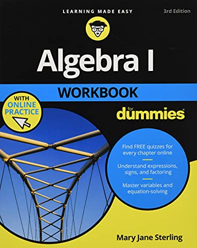 Algopix Similar Product 15 - Algebra I Workbook For Dummies