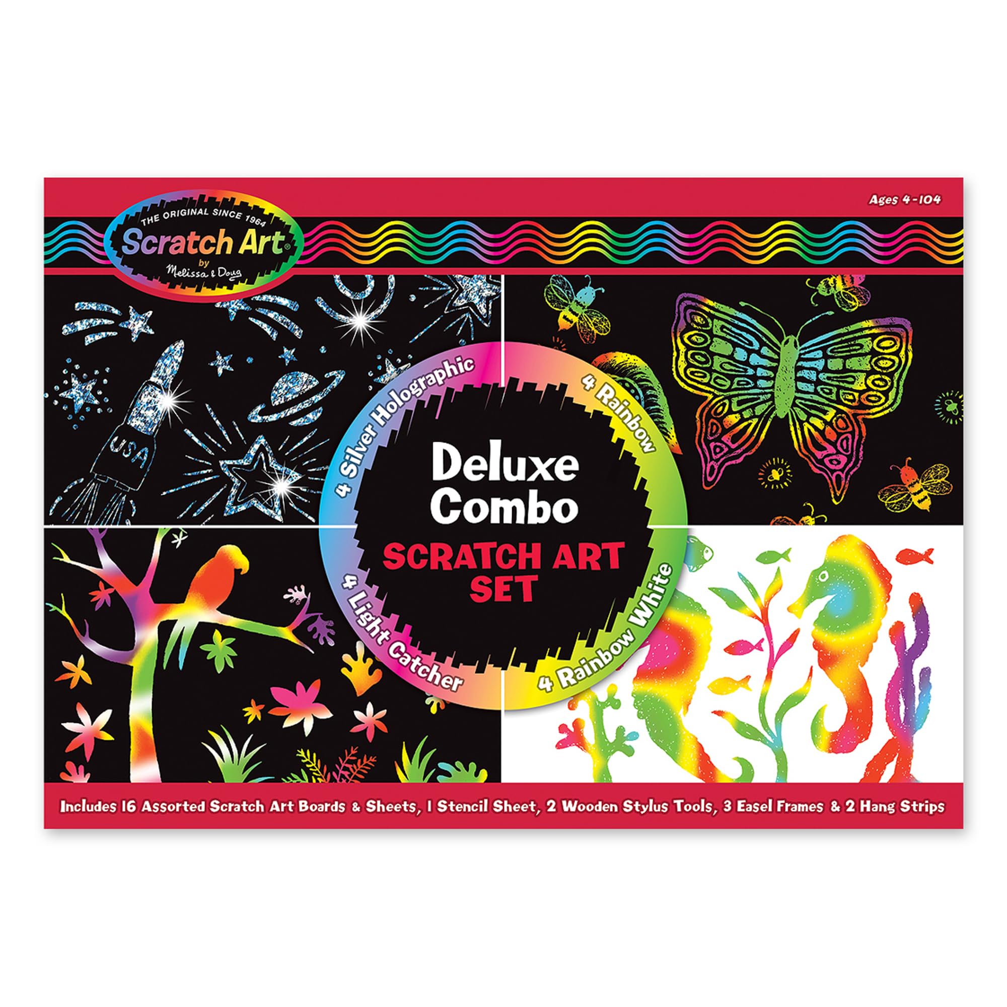 Algopix Similar Product 15 - Melissa  Doug Deluxe Combo Scratch Art
