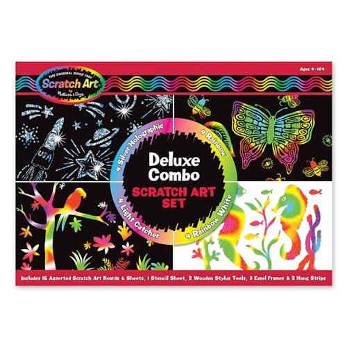 Algopix Similar Product 12 - Melissa Doug Deluxe Combo Scratch Art