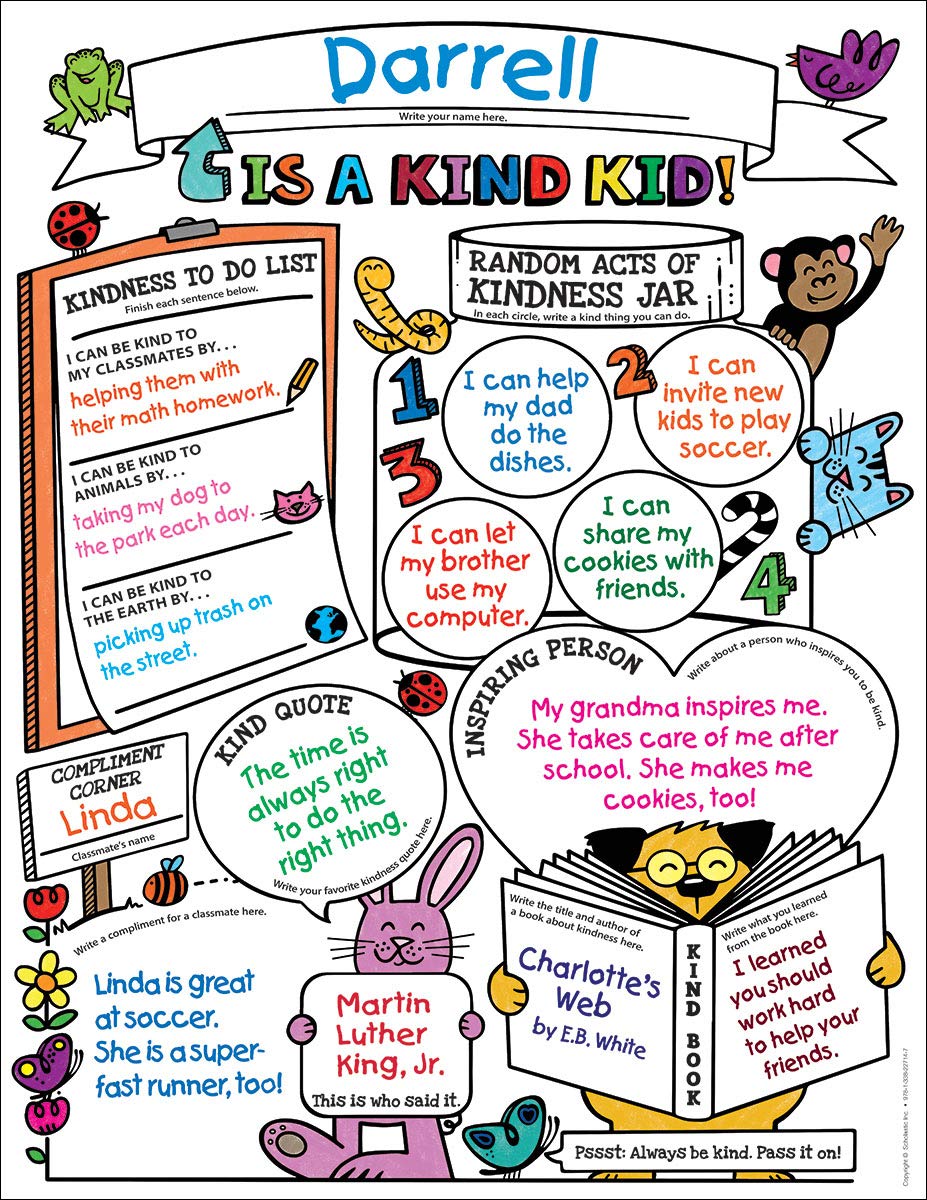 Algopix Similar Product 4 - Personal Poster Set Classroom Kindness