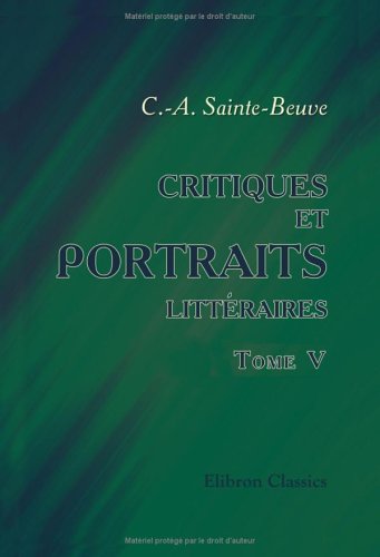 Algopix Similar Product 5 - Critiques et portraits littraires