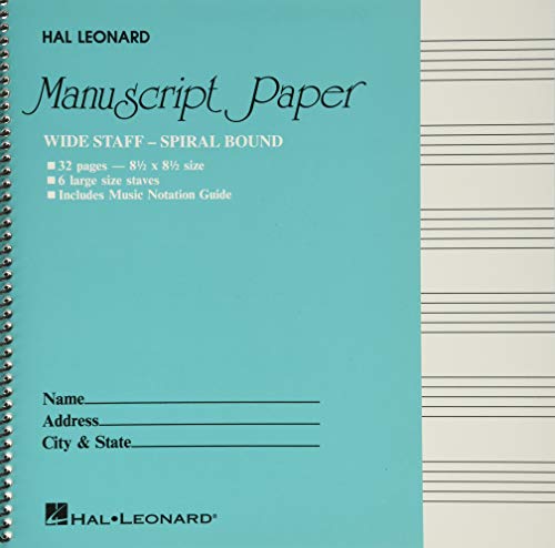 Algopix Similar Product 7 - Wide Staff Wirebound Manuscript Paper