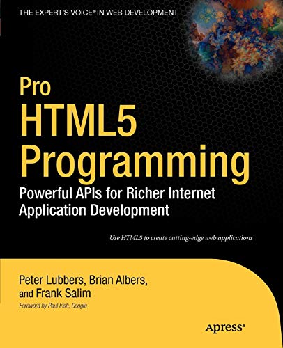 Algopix Similar Product 4 - Pro HTML5 Programming Powerful APIs