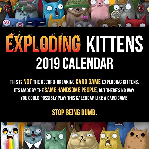Algopix Similar Product 3 - Exploding Kittens 2019 Wall Calendar