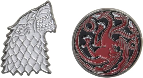 Algopix Similar Product 11 - Game of Thrones Twin Pins Stark and