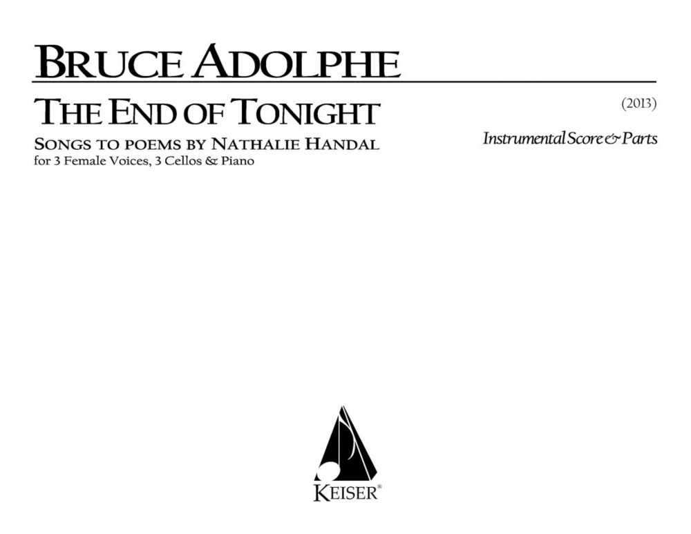 Algopix Similar Product 1 - The End of Tonight for 3 Female Voices