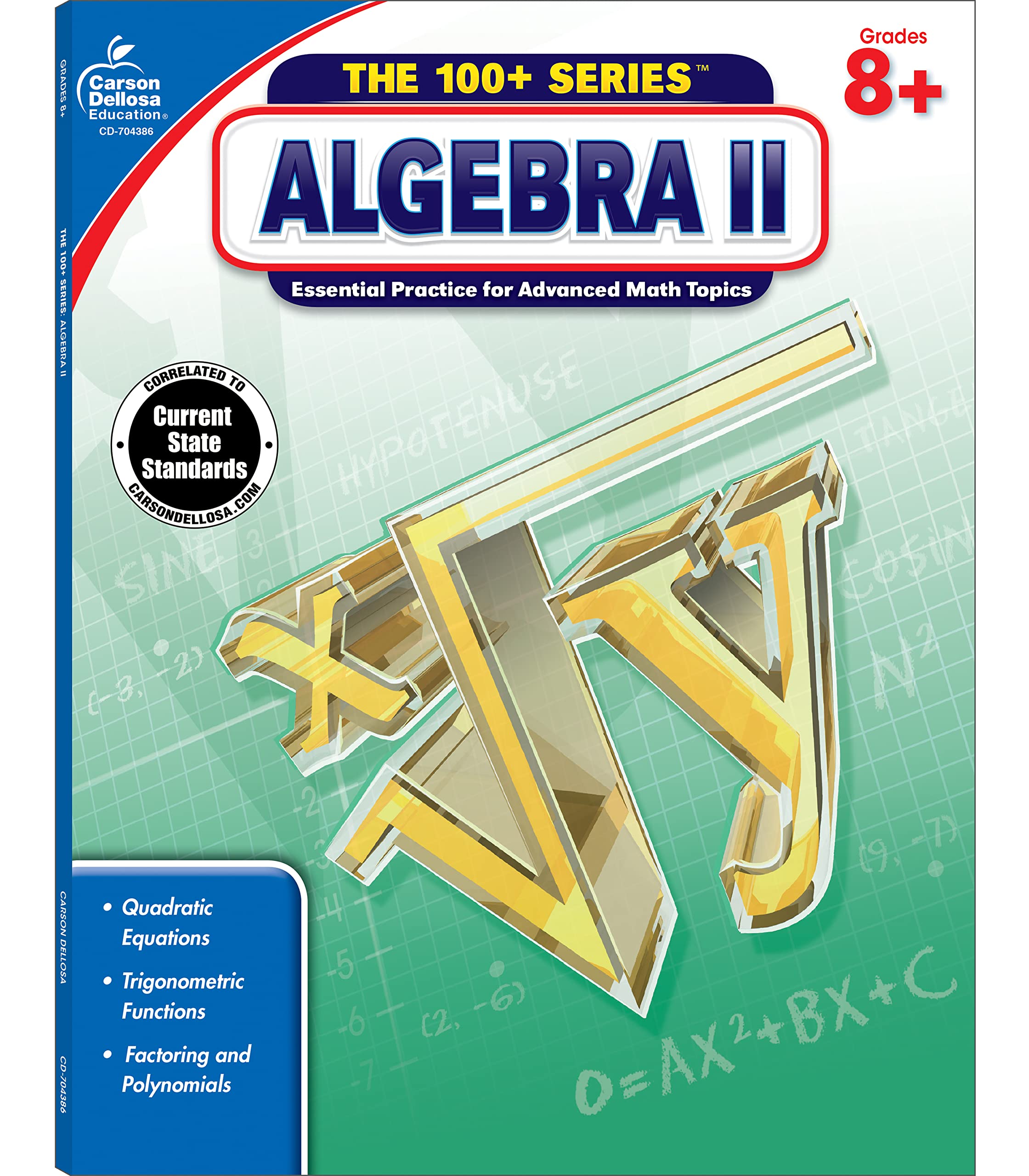Algopix Similar Product 4 - Carson Dellosa The 100 Series Algebra 2