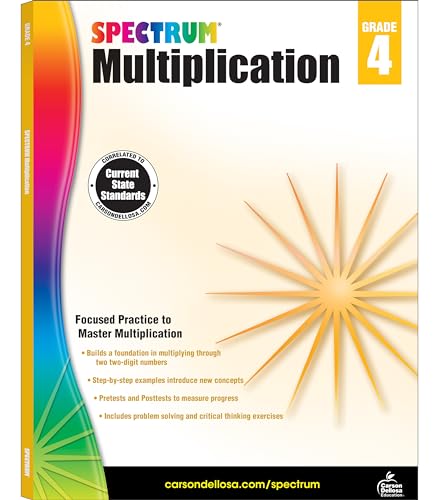 Algopix Similar Product 14 - Spectrum 4th Grade Math Multiplication