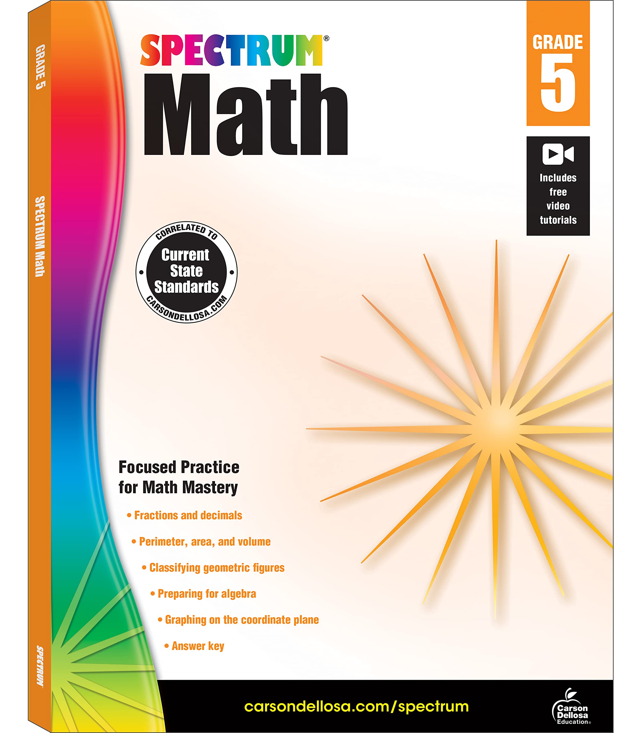 Algopix Similar Product 6 - Spectrum 5th Grade Math Workbooks Ages