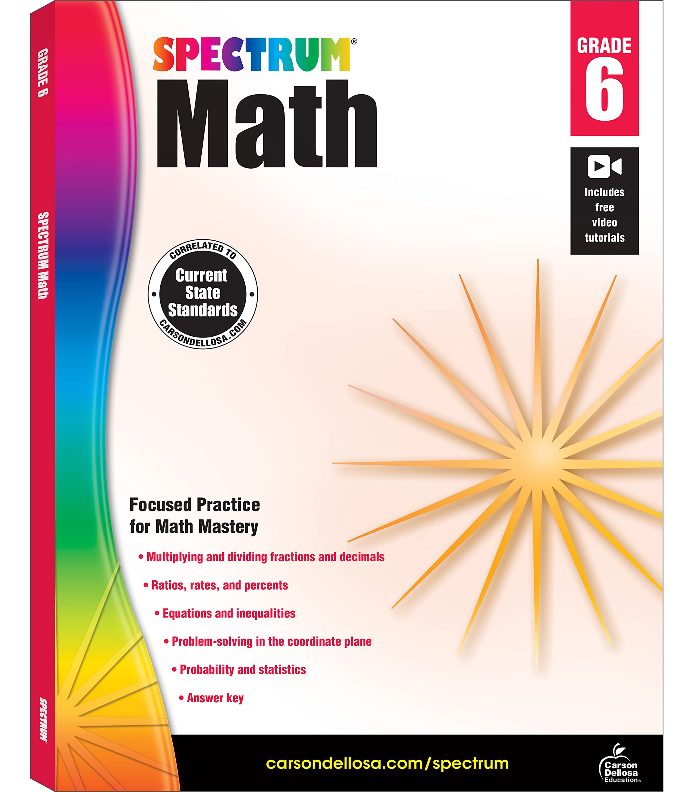 Algopix Similar Product 5 - Spectrum 6th Grade Math Workbooks Ages