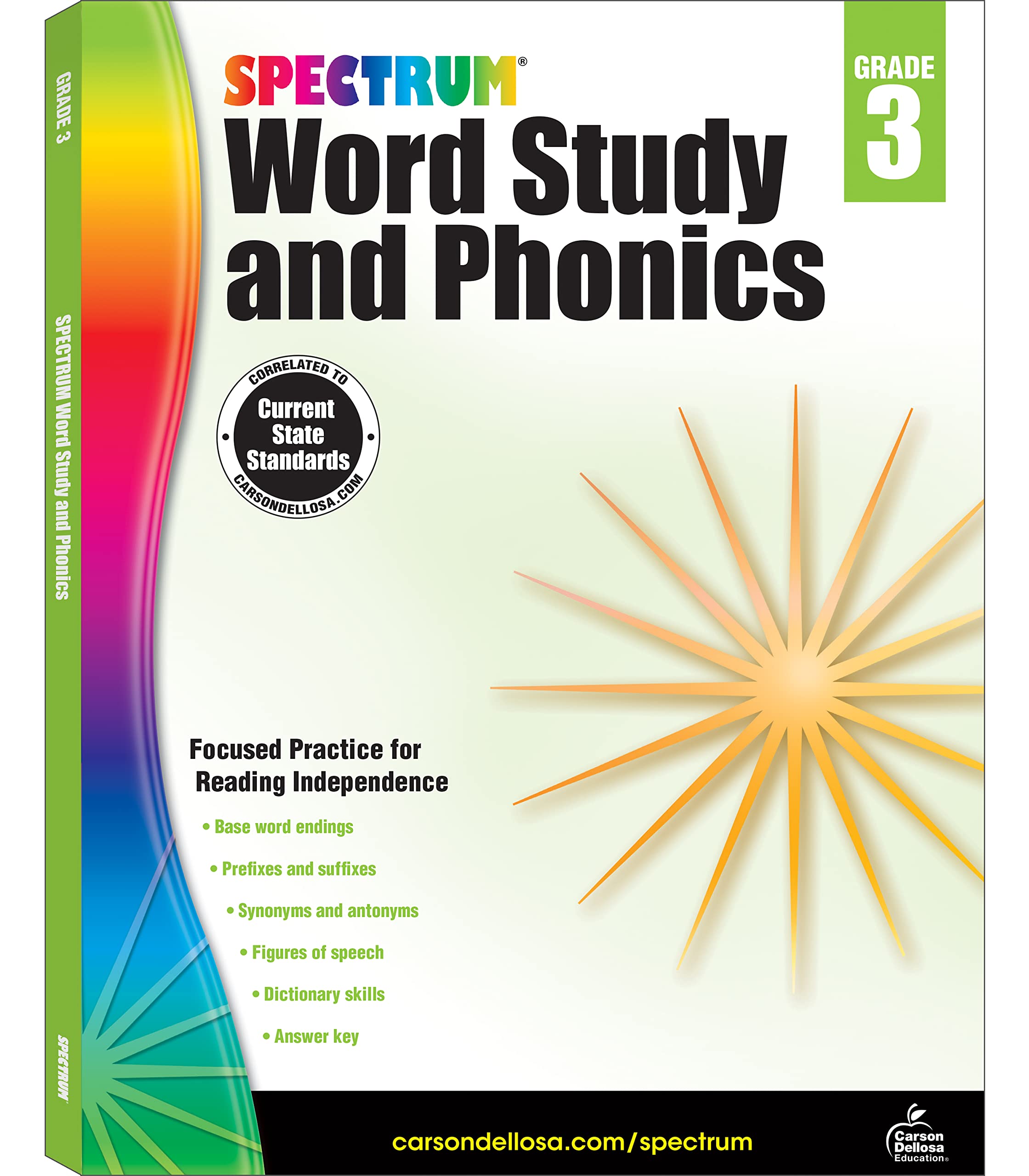 Algopix Similar Product 1 - Spectrum Word Study 3rd Grade Workbook