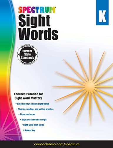 Algopix Similar Product 1 - Spectrum Kindergarten Sight Words