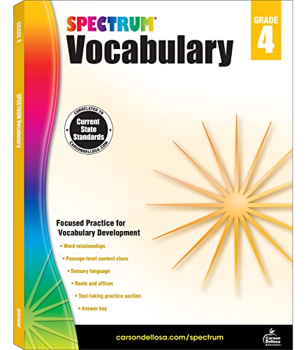 Algopix Similar Product 4 - Spectrum Grade 4 Vocabulary Workbook