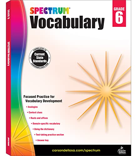 Algopix Similar Product 12 - Spectrum Grade 6 Vocabulary Workbooks