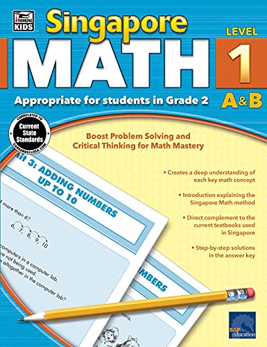 Algopix Similar Product 7 - Singapore Math 2nd Grade Math Workbook