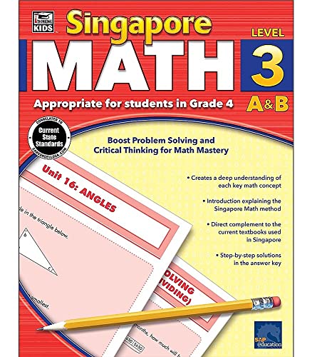 Algopix Similar Product 12 - Singapore Math Grade 4 Workbook4th