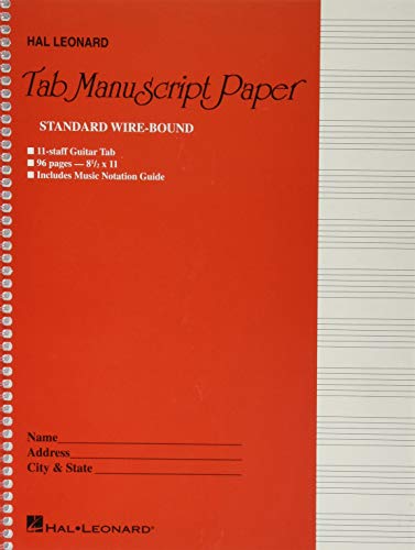 Algopix Similar Product 20 - Guitar Tablature Manuscript Paper 