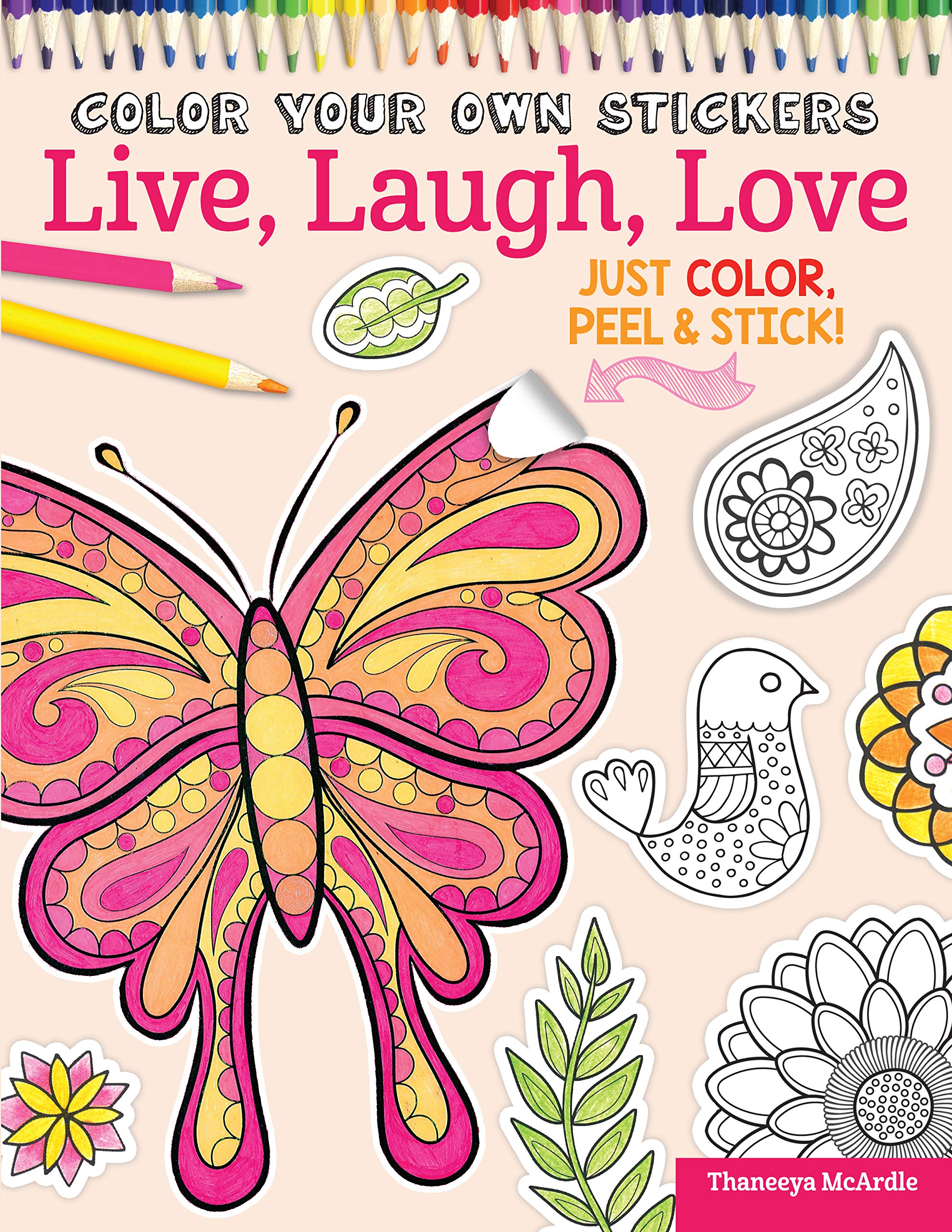 Algopix Similar Product 18 - Color Your Own Stickers Live Laugh