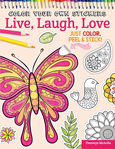 Algopix Similar Product 17 - Color Your Own Stickers Live Laugh