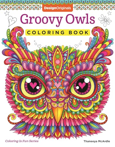Algopix Similar Product 8 - Groovy Owls Coloring Book Coloring is