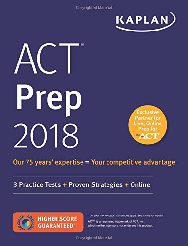 Algopix Similar Product 17 - ACT Prep 2018 3 Practice Tests 