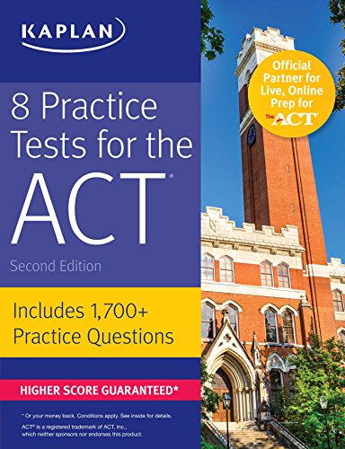 Algopix Similar Product 10 - 8 Practice Tests for the ACT Includes