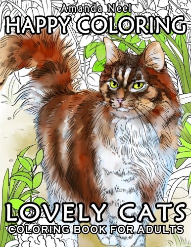 Algopix Similar Product 1 - Happy Coloring  Lovely Cats  Coloring