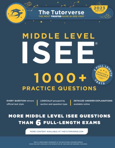 Algopix Similar Product 11 - Middle Level ISEE 1000 Practice