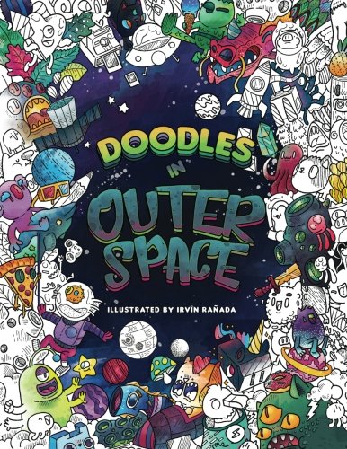 Algopix Similar Product 9 - Doodles in Outer Space  Adult Coloring