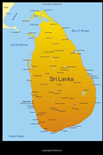 Algopix Similar Product 4 - Map of Sri Lanka Journal 150 page