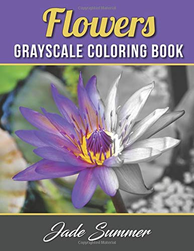 Algopix Similar Product 15 - Flowers Grayscale Coloring Book An