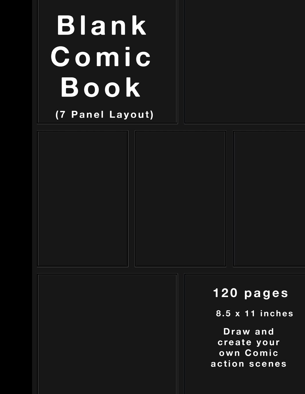 Algopix Similar Product 14 - Blank Comic Book 120 pages 7 panel