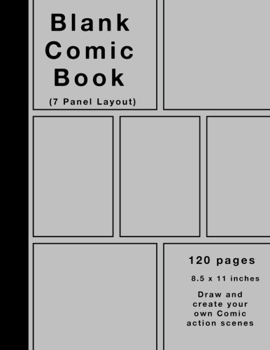 Algopix Similar Product 9 - Blank Comic Book 120 pages 7 panel