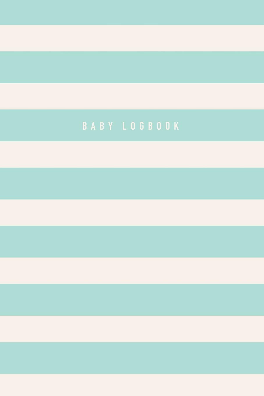 Algopix Similar Product 13 - Baby Logbook Mint Green Stripes