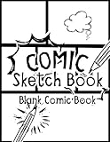 Algopix Similar Product 19 - Comic Sketch Book Blank Comic Book