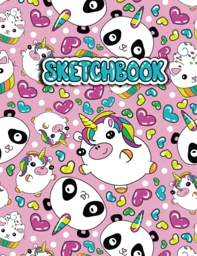 Algopix Similar Product 4 - Sketchbook Cute Unicorn Kawaii