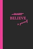 Algopix Similar Product 4 - Journal Believe in Yourself Black and