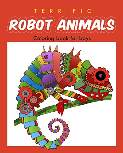 Algopix Similar Product 19 - Terrific Robot Animal Coloring Book for