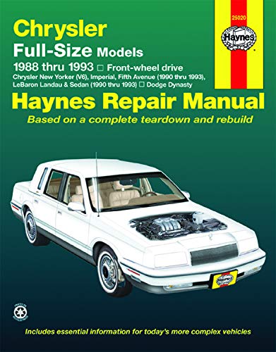 Algopix Similar Product 16 - Chrysler fullsize FWD  Dodge Dynasty