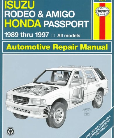Algopix Similar Product 18 - Isuzu Rodeo  Amigo 8902 Technical