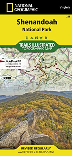 Algopix Similar Product 1 - Shenandoah National Park Map National