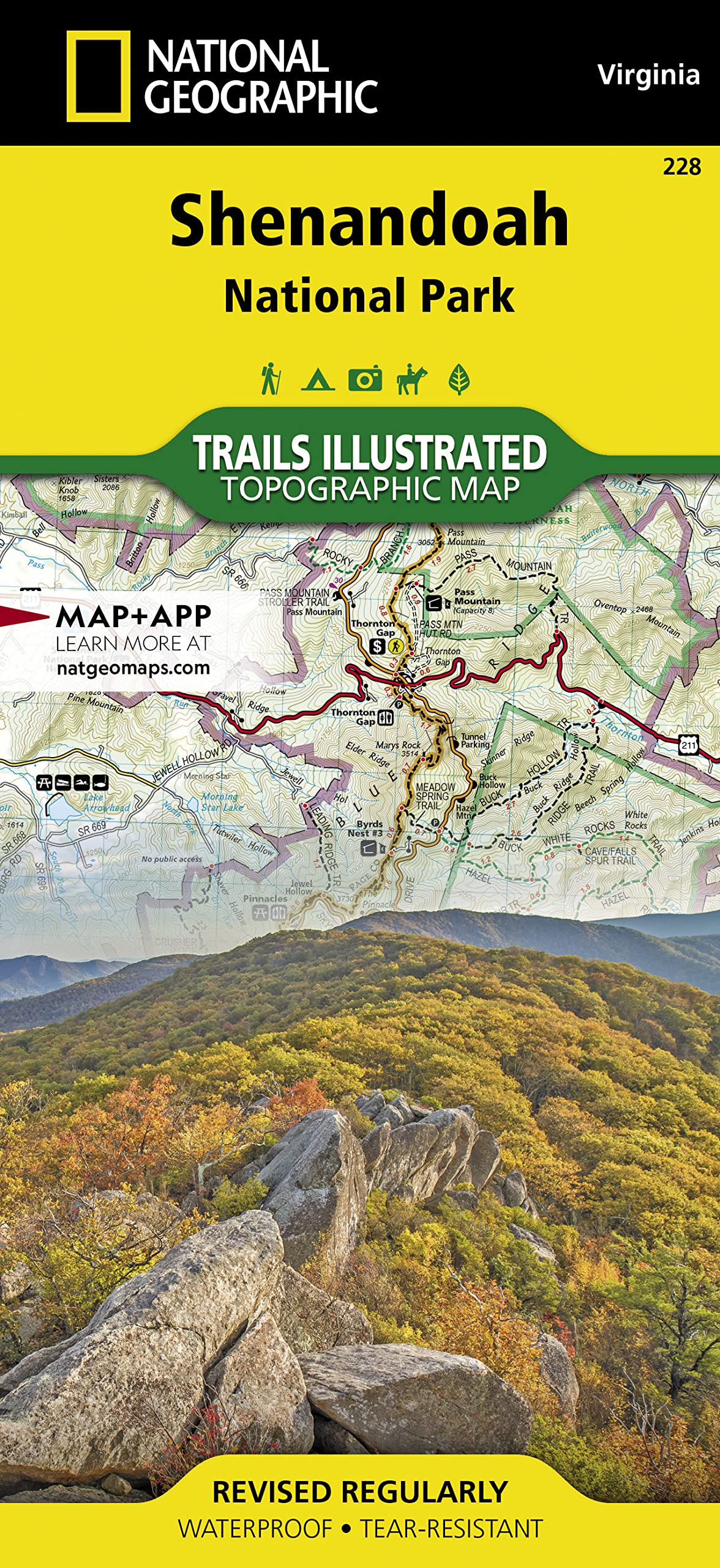Algopix Similar Product 4 - Shenandoah National Park Map National