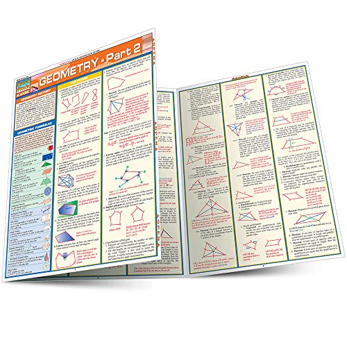 Algopix Similar Product 17 - Geometry Part 2 Quickstudy Reference