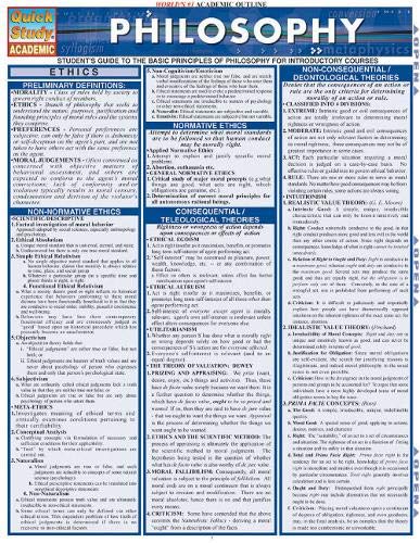 Algopix Similar Product 11 - Philosophy Quickstudy Reference Guides