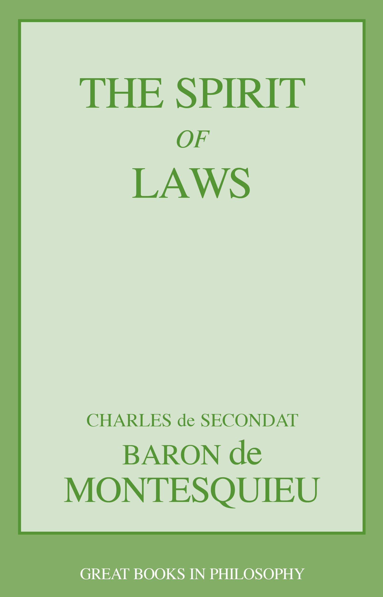 Algopix Similar Product 13 - The Spirit of Laws (Great Minds Series)