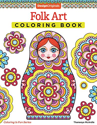 Algopix Similar Product 14 - Folk Art Coloring Book Design