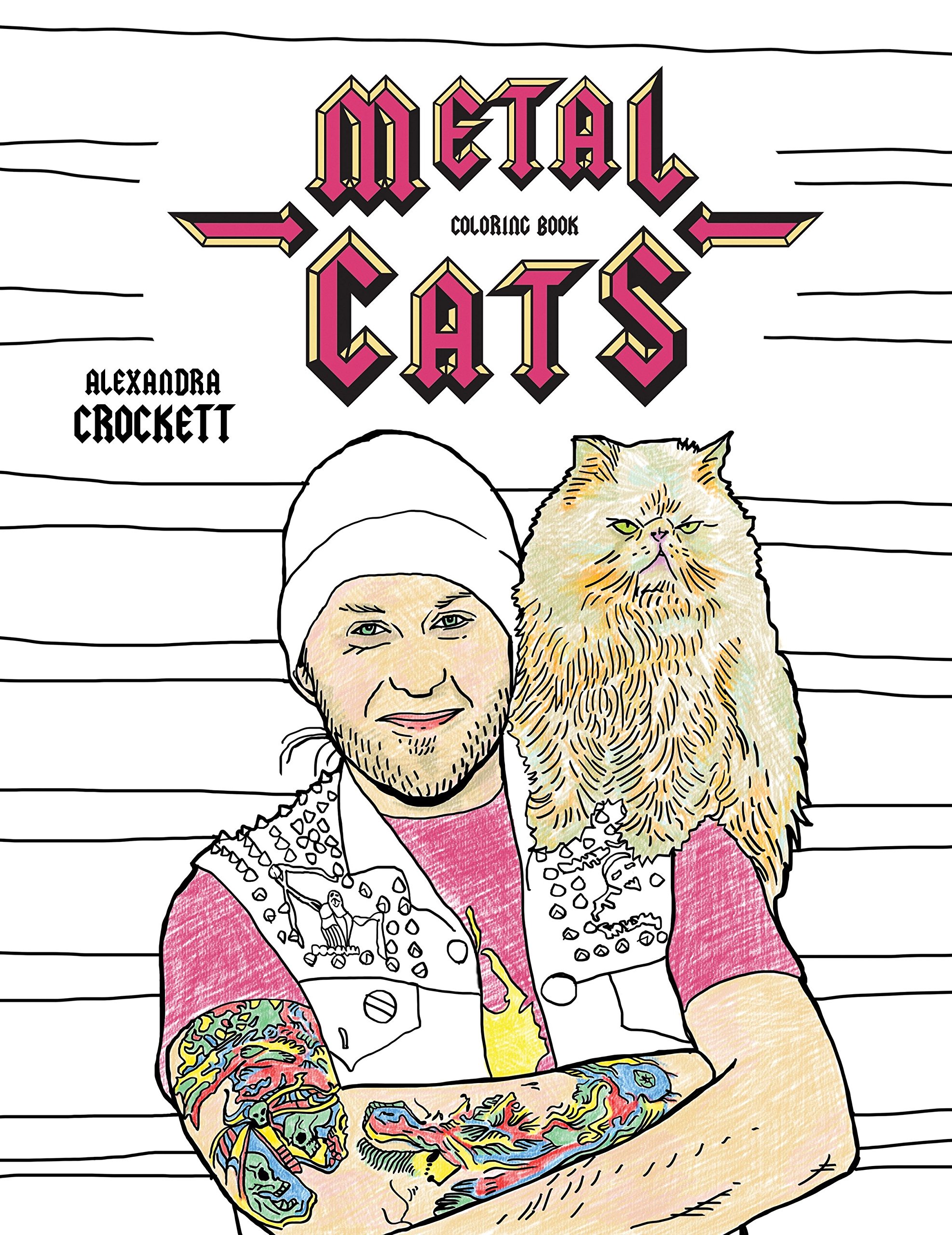 Algopix Similar Product 8 - Metal Cats Coloring Book
