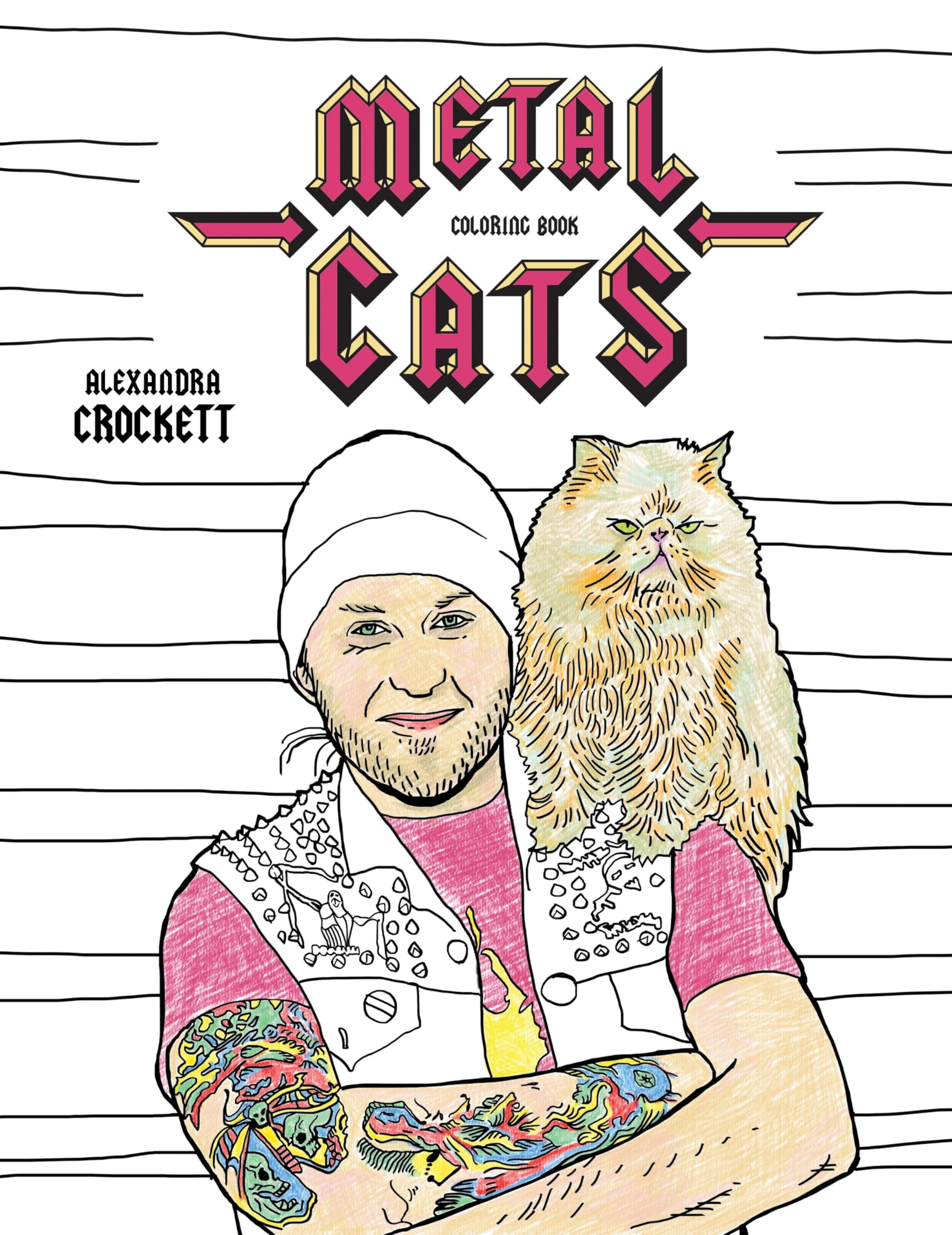 Algopix Similar Product 5 - Metal Cats Coloring Book