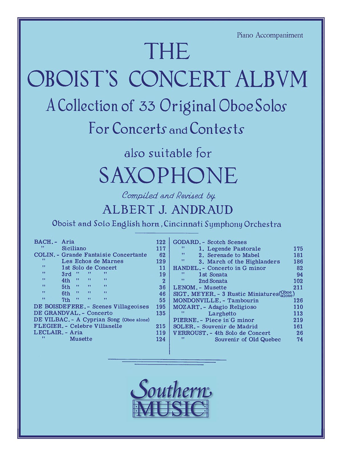 Algopix Similar Product 16 - Oboist's Concert Album: Oboe