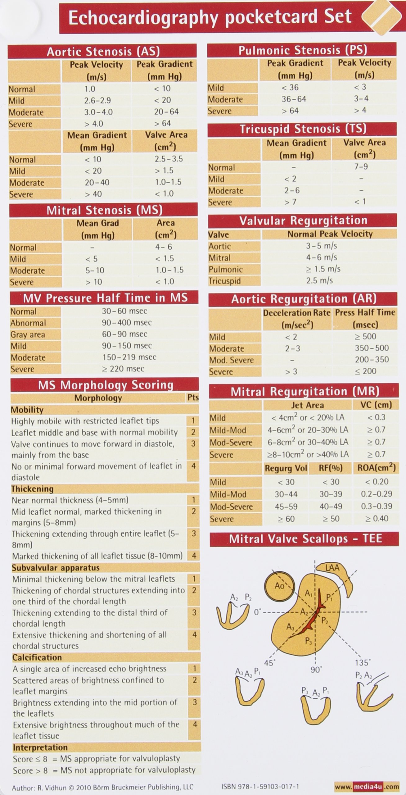 Algopix Similar Product 7 - Echocardiography: Pocketcard Set